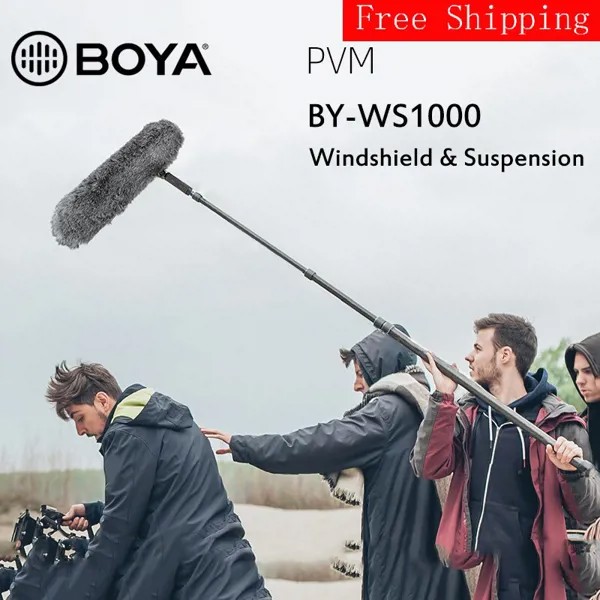 BOYA BY-WS1000 Blimp ветровое стекло и подвеска для микрофонов дробовиков клетка ручка амортизатор свитер от ветра микрофонный кабель
