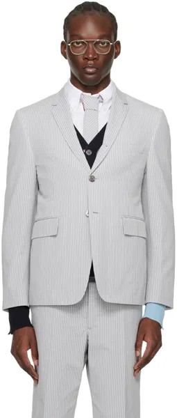 Серый классический спортивный пиджак Thom Browne, цвет Light grey