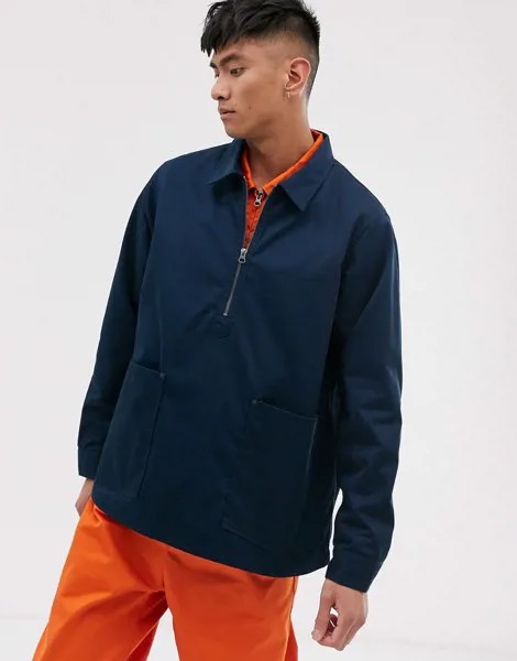 Темно-синяя свободная куртка M.C.Overalls Polycotton-Темно-синий