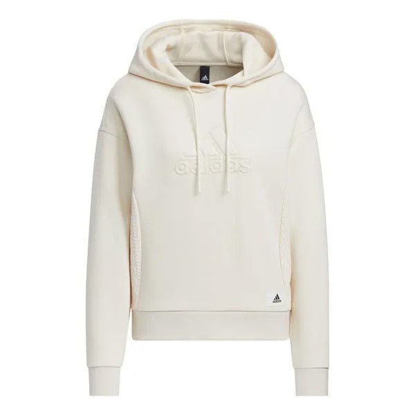 Толстовка (WMNS) Adidas Lounge Hooded Sweatshirt 'Off White', белый