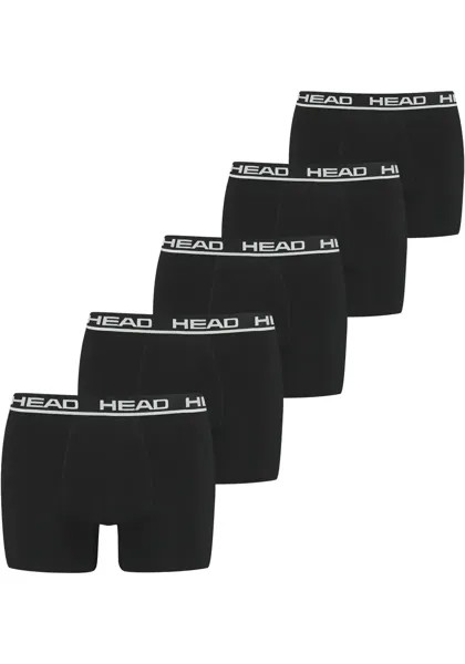 Трусы-боксеры Head Boxer (5 шт. в упаковке), с эластичным поясом с логотипом, черный