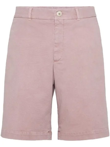 Brunello Cucinelli джинсовые шорты Bermuda, розовый