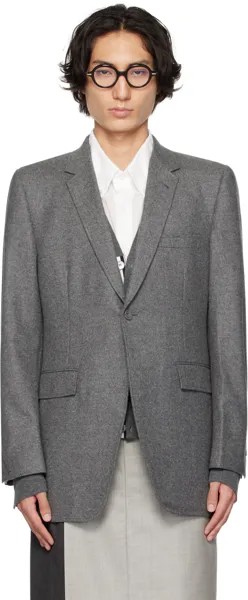 Серый пиджак на одной пуговице Thom Browne