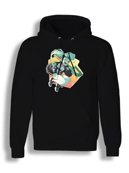 Худи унисекс СувенирShop Аниме Киберпанк/Cyberpunk/Rebecca 3 черное 2XL