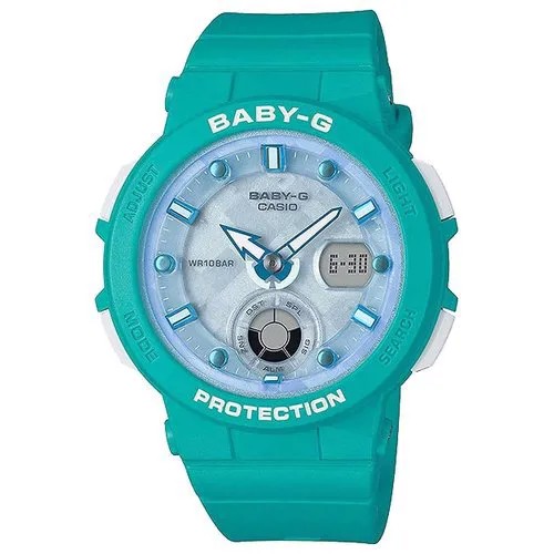 Наручные часы CASIO Baby-G, голубой, зеленый