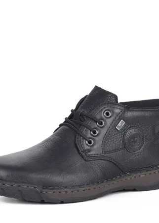 Черные комфортные ботинки из кожи на подкладке из шерсти