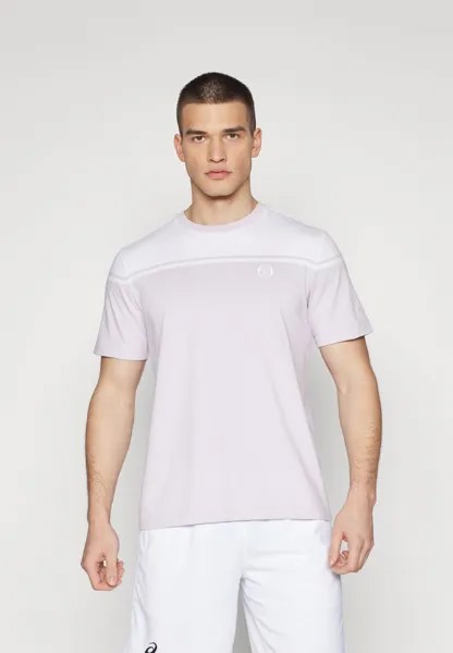 Футболка с принтом New Young Line Sergio Tacchini, лепесток орхидеи/белый