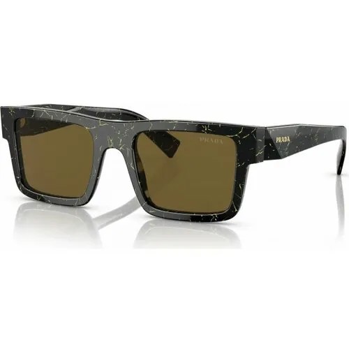 Солнцезащитные очки Prada, черный, желтый