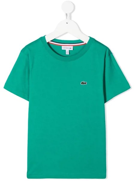 Lacoste Kids футболка с вышитым логотипом