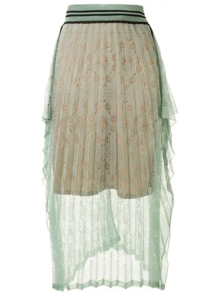 Mame Kurogouchi юбка с кружевным верхом
