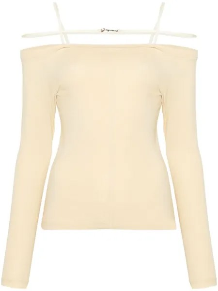 Топ Le Sierra с открытыми плечами Jacquemus, бежевый