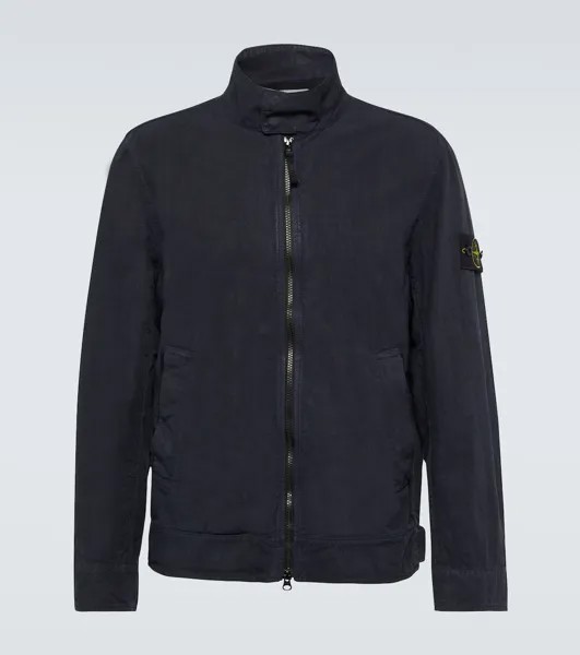 Куртка-пиджак compass из смесового льна Stone Island, синий