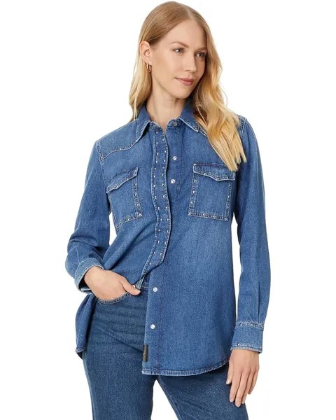 Рубашка 7 For All Mankind Emilia Shirt with Studs, цвет Jukebox