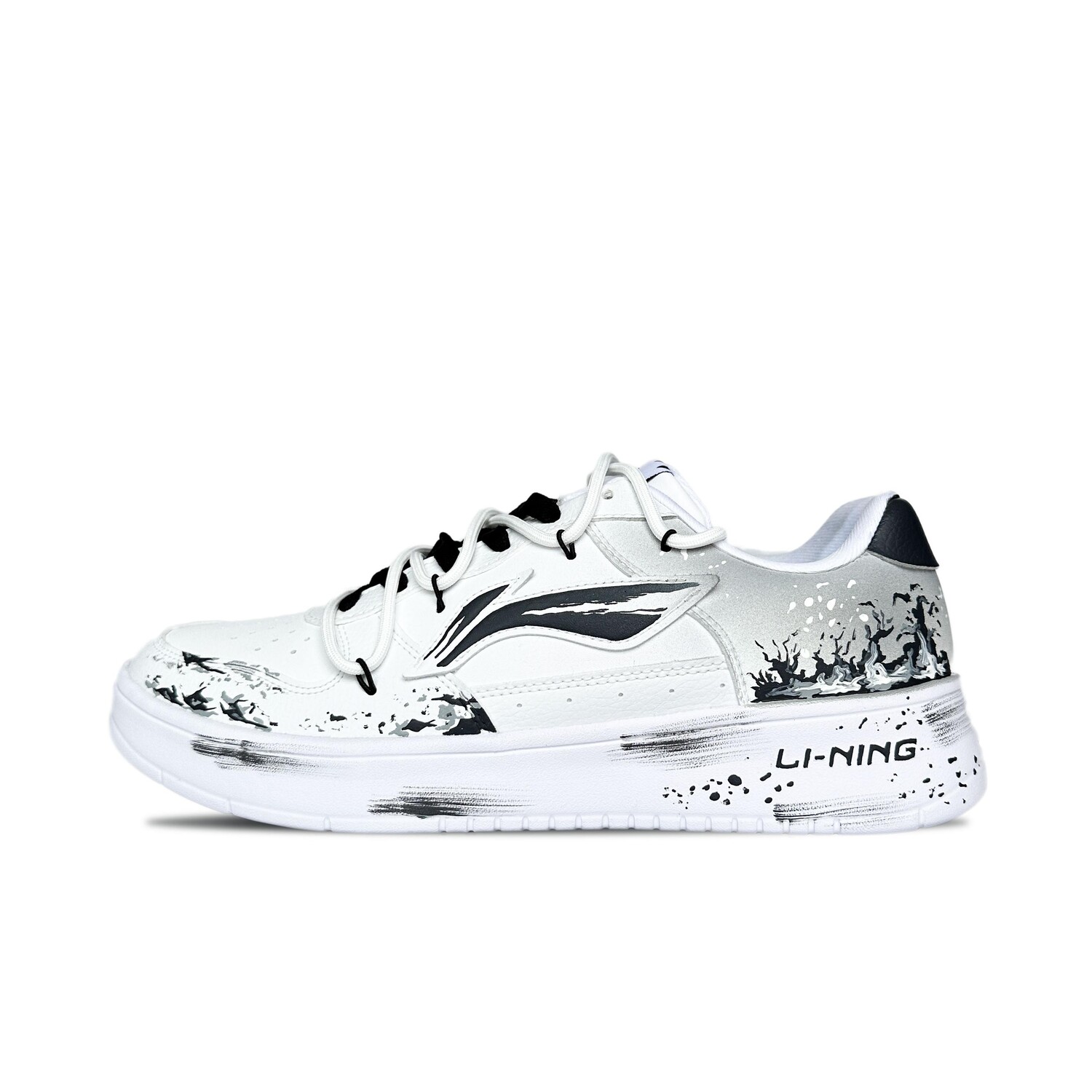 Кроссовки LINING Pontoon Boats Skateboarding Shoes Men Low-top Black/white, белый