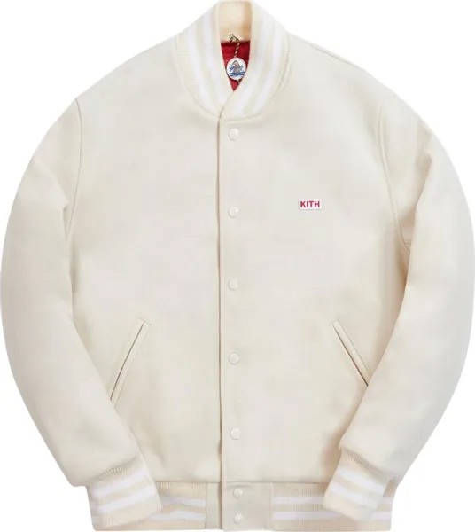 Бомбер Kith x Coca-Cola x Golden Bear Varsity Bomber 'Natural', кремовый