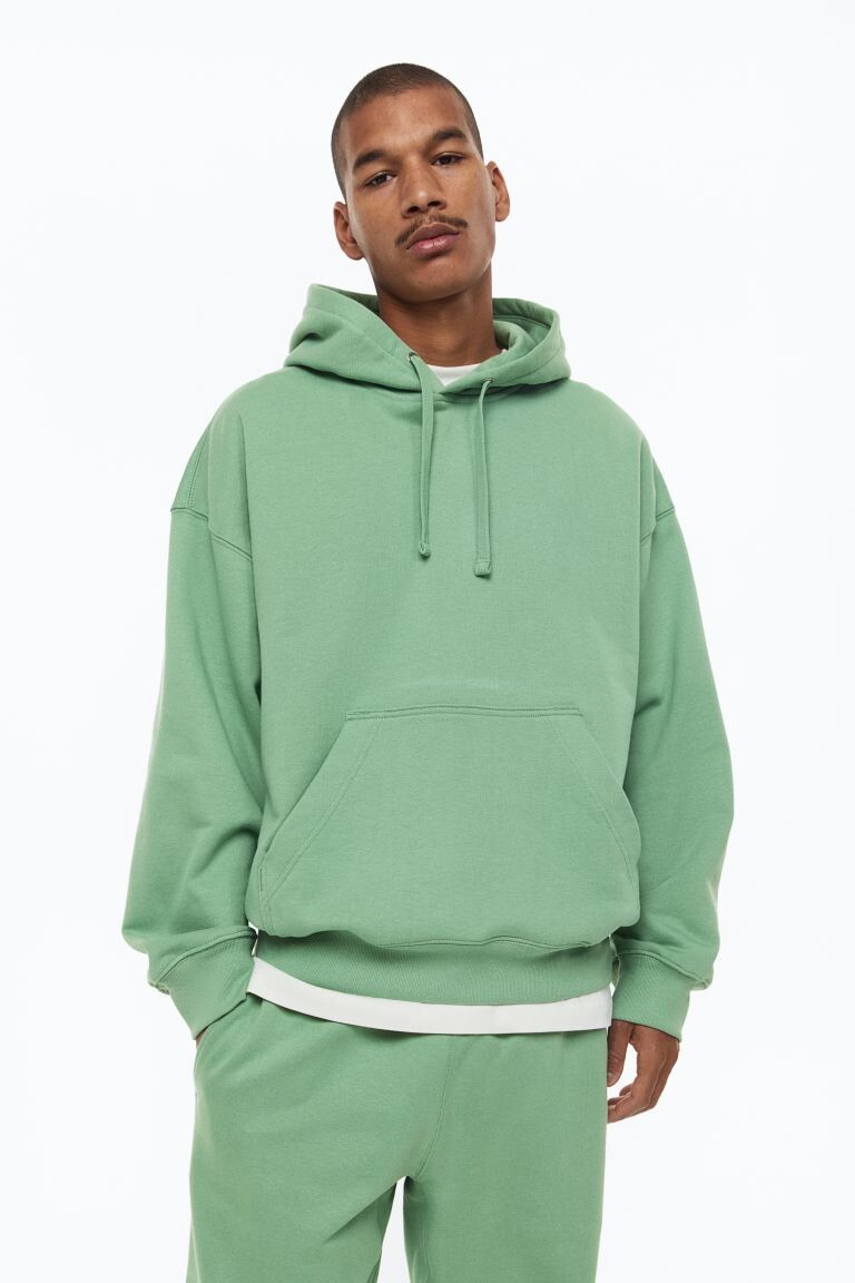 Хлопковая толстовка оверсайз H&M