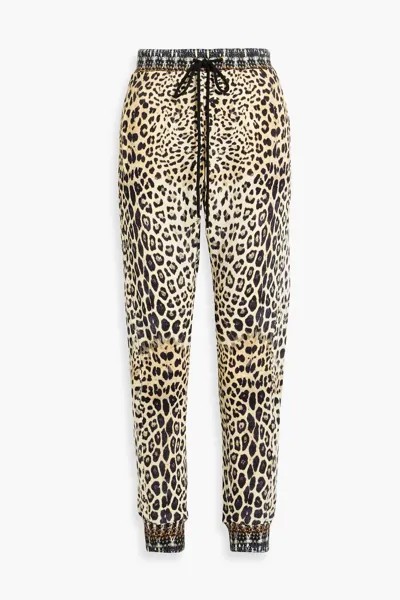Спортивные брюки из французской хлопковой махры с леопардовым принтом CAMILLA, животный принт