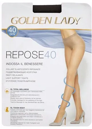 Колготки Golden Lady Repose, 40 den, размер 4/L/4-L, серый, бежевый