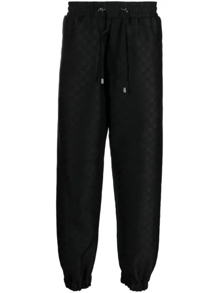 Balmain спортивные брюки с монограммой, черный