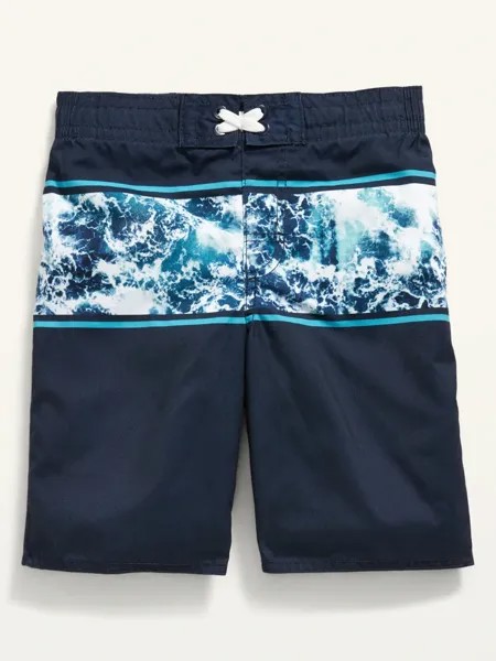NWT Old Navy Blue Шорты с цветными блоками и принтом Плавки UPF-50 для мальчиков XL 14
