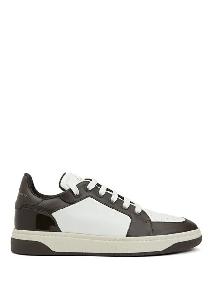 Серые мужские кожаные кроссовки Giuseppe Zanotti, белый