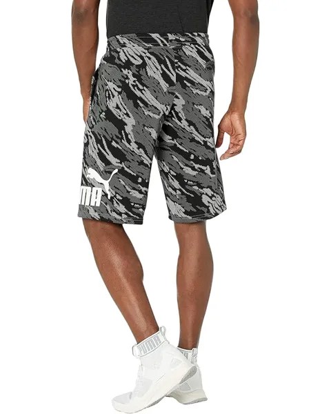 Шорты PUMA Big Fleece Logo Camo Shorts, цвет Cotton Black/Camo