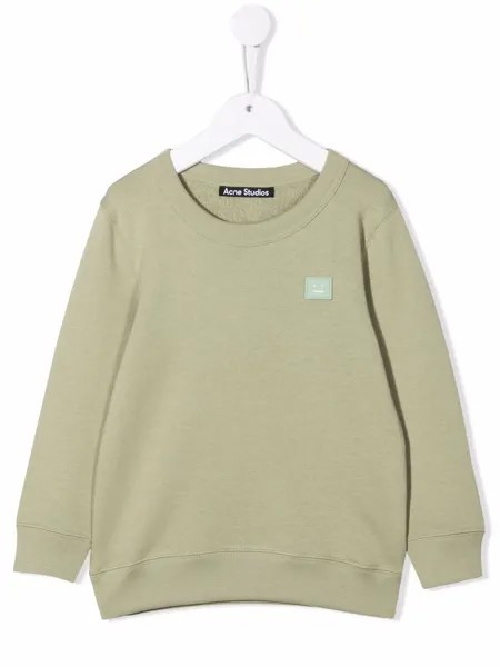 Acne Studios Kids толстовка с круглым вырезом и логотипом