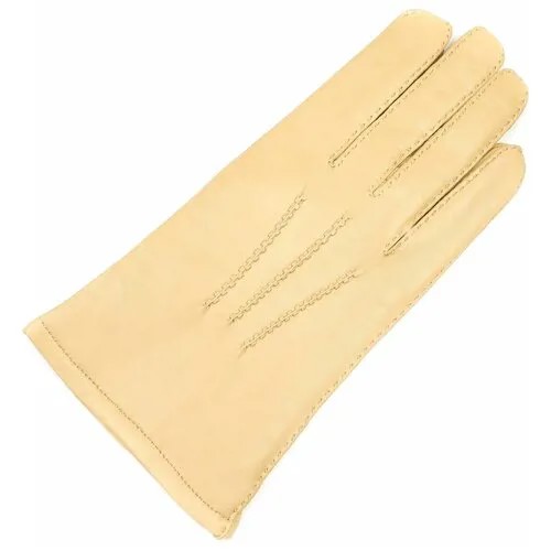 Перчатки кожаные мужские зимние FINNEMAX, размер 8, песочные.