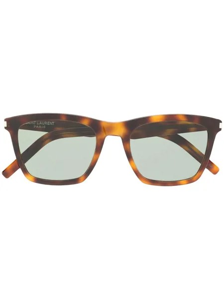 Saint Laurent Eyewear солнцезащитные очки в квадратной черепаховой оправе