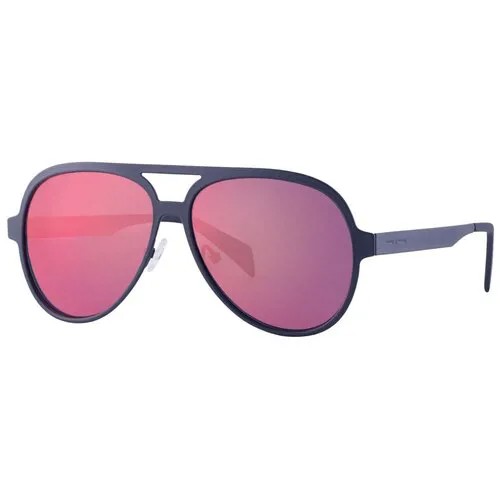 Солнцезащитные очки Italia Independent, авиаторы, оправа: металл, с защитой от УФ, зеркальные, красный