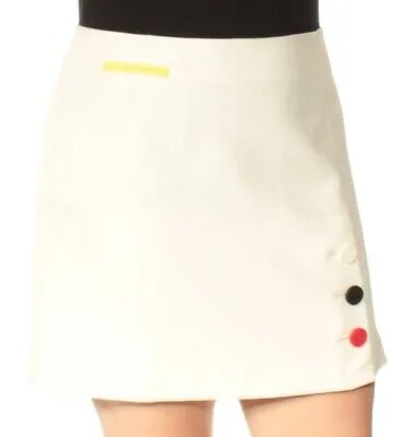 ANNE KLEIN Женская юбка-трапеция выше колена цвета слоновой кости с украшением Размер: 16