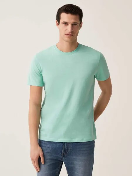 Футболка из органического хлопка с круглым вырезом Ovs, цвет aquamarine blue