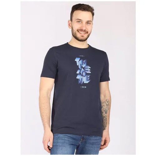 Timezone, футболка мужская, цвет: темно-синий, размер: XL