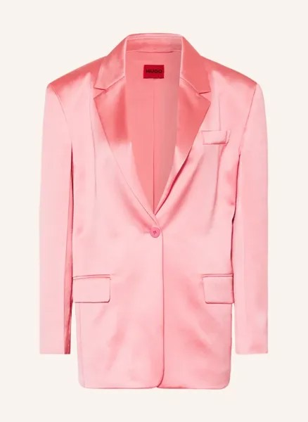 Атласный пиджак agura Hugo, розовый