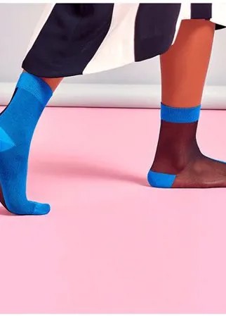 Носки для девушек Hysteria Filippa Nylon Ankle - Blue/Black 36-41