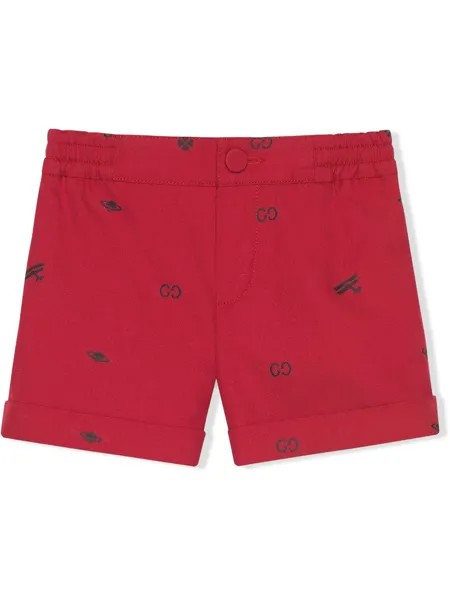 Gucci Kids шорты с вышивкой