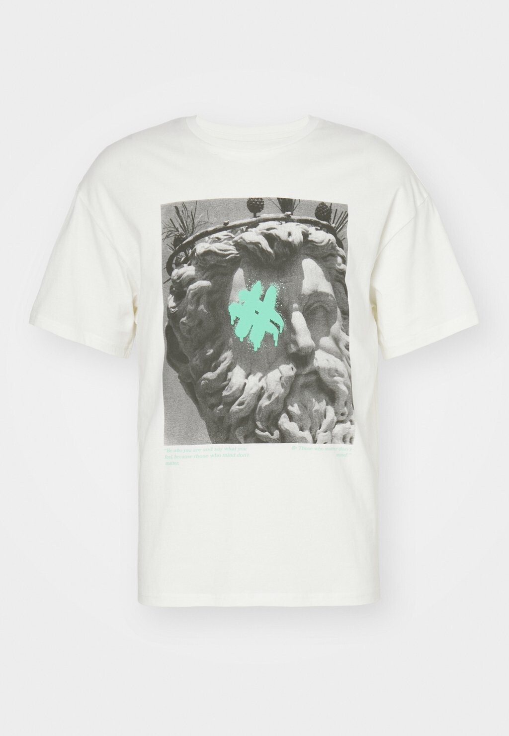 Футболка с принтом Jorsalt Tee Crew Neck Unisex Jack & Jones, алиссум белый