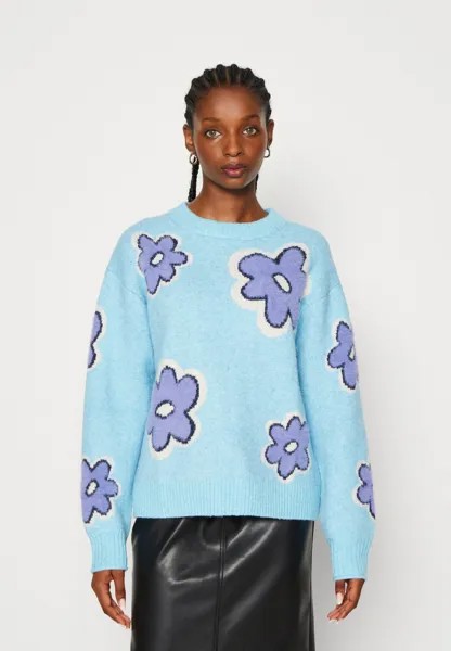 Свитер CLASSIC SLOUCHY CREW NECK FUZZY American Eagle, синий