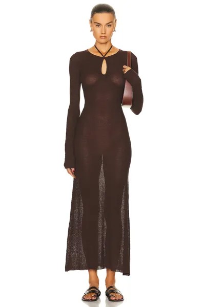 Платье Sir. Emmeline Halter Long Sleeve, цвет Chocolate