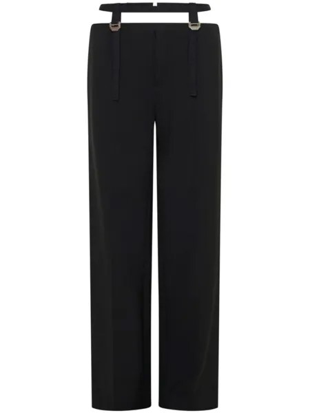 Dion Lee брюки с пряжками, черный
