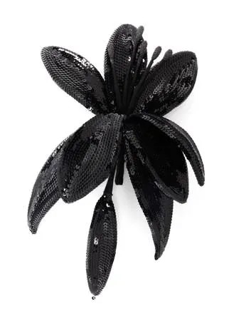 Saint Laurent брошь в виде цветка с пайетками