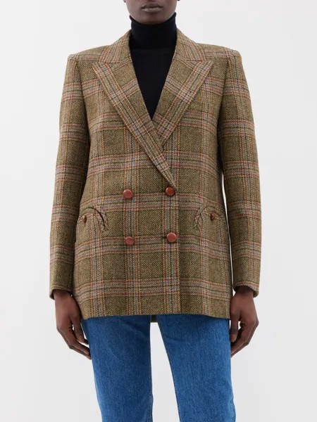 Шерстяной пиджак из коллекции x cabana everynight prince of wales Blazé Milano, коричневый