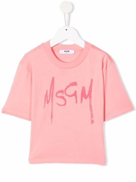 MSGM Kids футболка с логотипом