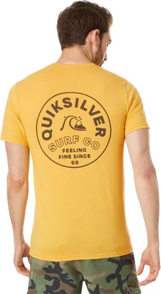 Футболка Timeless Spin с короткими рукавами Quiksilver, цвет Yolk Yellow