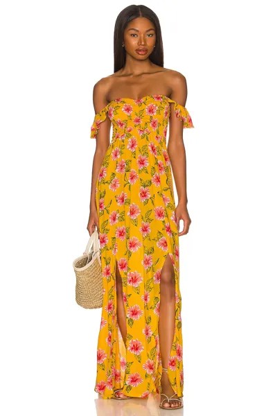 Платье макси Tiare Hawaii Hollie, цвет Aloha Floral Sunshine