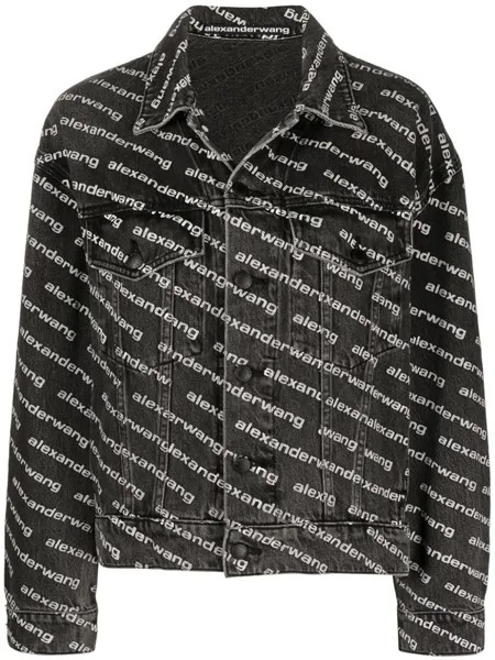 Alexander Wang куртка с логотипом, черный