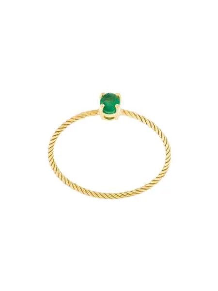 Wouters & Hendrix Gold кольцо из желтого золота с изумрудом