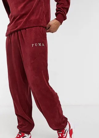 Бордовые вельветовые джоггеры Puma – эксклюзивно для ASOS-Красный