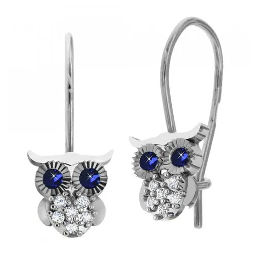 Серебряные серьги с фианитами 0200538-00285