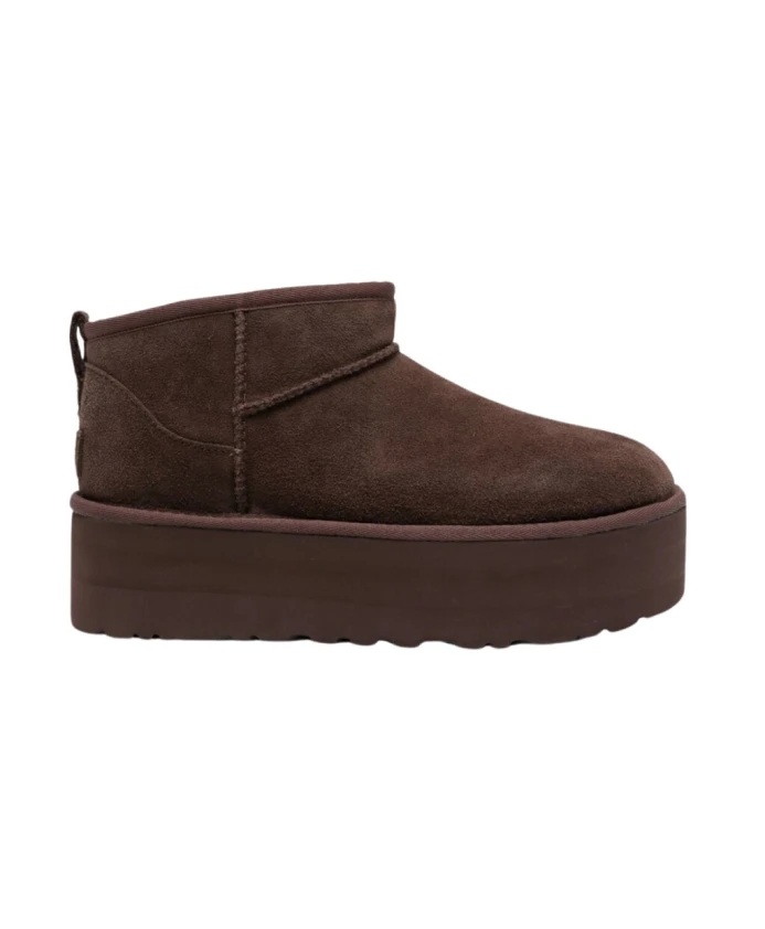 Классические ультра мини ботинки на платформе Ugg, коричневый